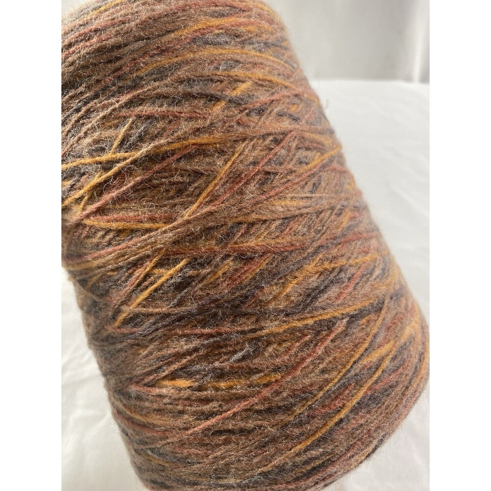 Cone Yarn Spool Yarn Brown Red Variegated Ombre Net Weight 380g #832